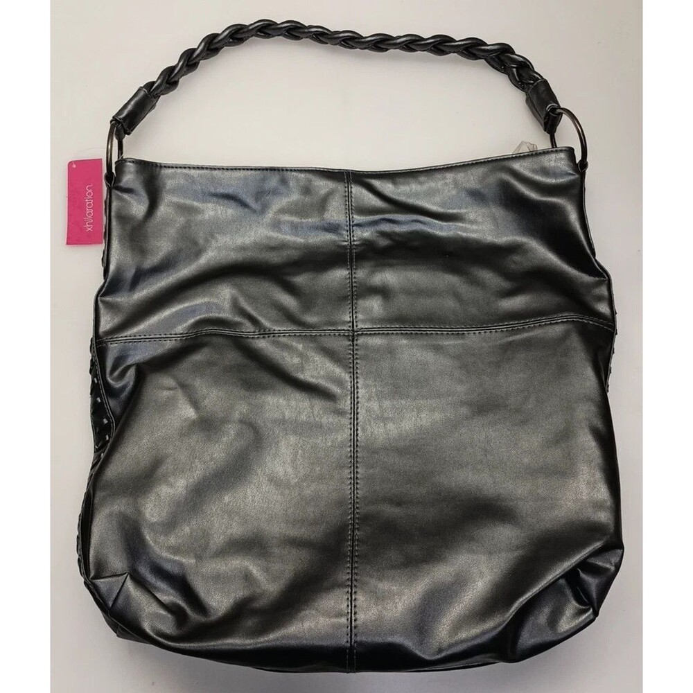 Xhilaration Trendy and Stylish Silver Caviar Hobo Bag NWT 15"x15"